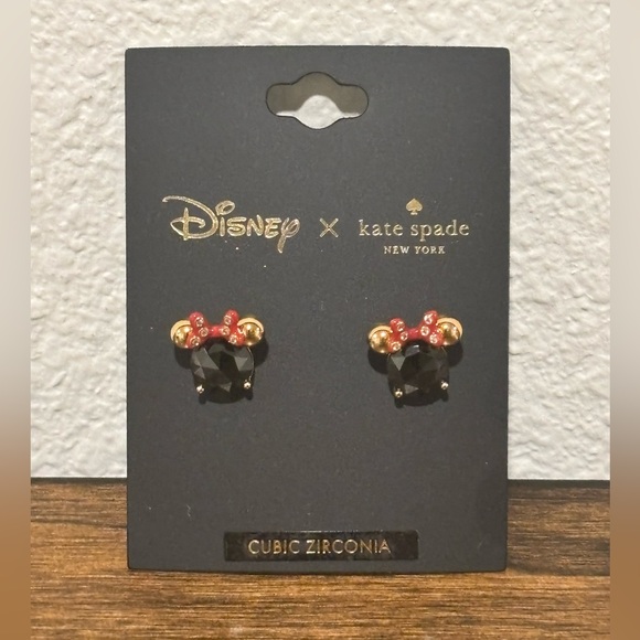 kate spade Jewelry - kate spade Disney Minnie Mouse Black and Red Crystal Stud Earrings